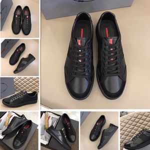 Neue Männer Paris Luxus echtes Leder Schnürsport Sportschuhe Männer laufen Designer Schuh schwarze Mode-Sneaker flache Freizeitschuhe