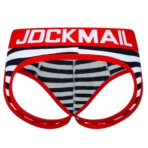 Briefs Panties Sexy Men Underwear Thong Jockstrap Backless Cotton Jock Strap Homme Slip Erotic String Homens Cueca Gay Penis Pouch 230812