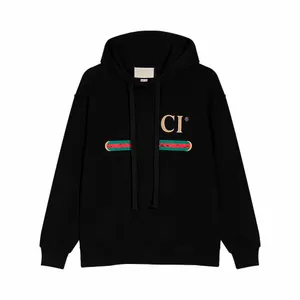 Erkek Tasarımcı Sweaters Hoodies Ünlü Hip Hop Erkekler Kadın Hoodie Yüksek Kaliteli Sokak Pamuk Gevşek Uygun Kollu Sweatshirt Kadın Günlük Yuvarlak Boyun Uzun Kazak P051