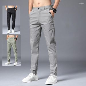 Pantaloni da uomo uomo casual in inglese stile solido colore dritto slim forma formale classico da ufficio pantaloni più dimensioni