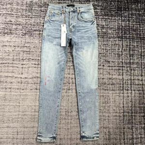 Jeans casual da uomo vecchi slim fit stile cool designer di lusso jeans revival rock pantaloni da motociclista buco rotto abbigliamento taglia US 28-38 Jeans jeans viola designer Jeans di alta qualità