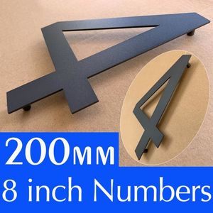 Garden Decorations 20CM Stainless Steel Floating House Numbers Doorplates 8" Big Street Address Sign Plate Outdoor Door Number For Yard Mailbox 0-9 230812