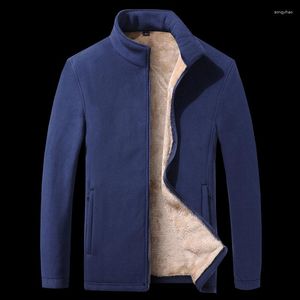 Giacche da uomo vestiti caldi inverno tasche in pile polare giacca casual giacca casual collar a prova di ispessioni a prova di freddo