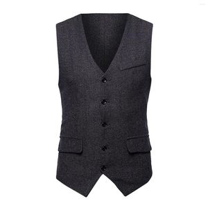 Mäns kostymer oliv kimono kostym Vest V Neck Silm passar solid formella herr natttröjor för att sova långa träningstoppar män