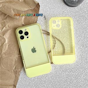 Casos de telefone transparentes para iPhone 15 14 13 12 11 Pro Max 7 8 mais x xs xr se suporte de suporte transparente à prova de choque suave protegido à tampa traseira protegida