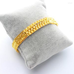 Bracelets de charme 24k Bracelete de cores de ouro para homens Jóias de moda feminina Classic Retro Style Presente