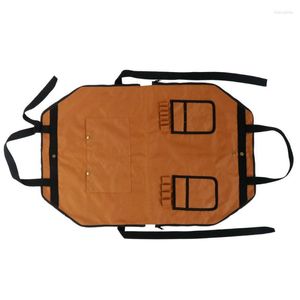 Storage Bags Heavy Duty Firewood Hanging Bag Multi-function Dual-use Apron Waterproof Zipper Outdoor Camping