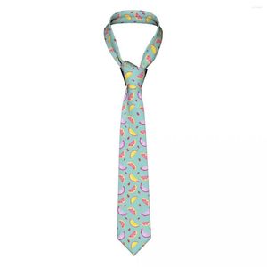 Bow Ties Tropical Exotic Fruit Watercolor Tie för män Kvinnliga slipsklädertillbehör