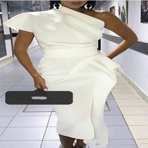 Sexy Cheap African Sheath Cocktail Party Dresses One Shoulder Pleats Satin Short Prom Dresses Formal Homecoming Graduation Dress r217z