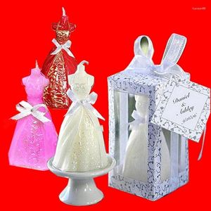 Candele 10pcs/Lot Wedding Bride Dress Candle Degali per il compleanno degli ospiti Souvenir