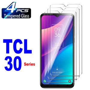 Protetores de tela de telefone celular 4pcs vidro temperado para TCL 305 306 30E 30 30SE 30PLUS 30V 30XL 30XE ​​40 SE 403 405 408 40X 40XL 40XE Protetor 230812