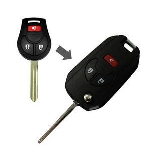 Flip جديد قابل للطي غير مفتاح الإدخال عن بُعد 3 أزرار Car Key Shell Case لـ Nissan Juke Cube Rogue Brade Case FOB250S