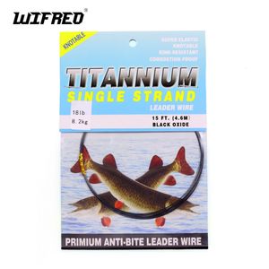 Linha de trança wifreo 15ft / 4,6m Sem líder de torção líder líder de água salgada líderes de pesca / rastreamento de amarrar o fio de cauda da cauda 230812