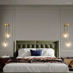 Wandlampen moderne minimalistische LED Hall Küche Innenleuchten Schwarz und Gold Wohnzimmer Nachtfern Fernseher Hintergrunddekoration Beleuchtung