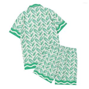 Herrspår Hawaii Tryck Män Sätt avslappnad modemärke Skjorta Löst shorts Summer Digital Print S Shirts