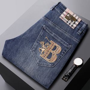 Herren Jeans Luxusmarke Sommer Herren Jeans Business Casual Male Straight Cotton Denim Hose Fashion Jugend Stretch Slim Fit Cowboys Hosen 230812