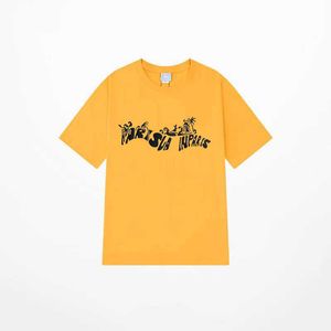 Marka T-shirty Projektant Luksusowe Lanvins Klasyczne t-koszulki litera klatki piersiowej drukowana Lavin High Street Lavina tshirts bawełna luźne koszulki z kapturem ovnk 8992