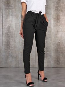 Pantaloni da donna Capris Borntogirl Spring Summer Autumn Casual Slim Chiffon sottile per donne High Waist Black Khaki Green Woman Pantaloni 230812