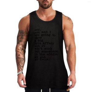 Men's Tank Tops Big Love Affair Text Top Men Clothes Gym Training Accessories