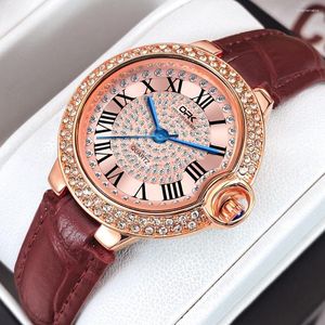Orologi da polso opk 8615 orologio marchio top di lusso per donne impermeabili al quarzo originale da donna orologio da polso diamanti orologi da donna retrò