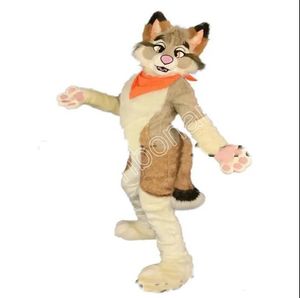 High Quality Lovely Dog Fox Mascot Costume Walking Halloween Suit Large Event Costume Suit Party dress