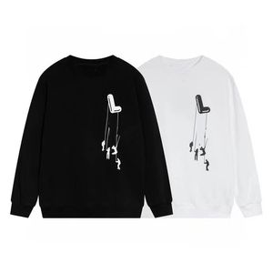 New Designer Sweatshirt Men Mulheres suéter de algodão Moda moda de manga longa letra preta impressão de impressão capuz de streetwear Sweatershirt