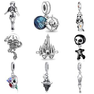 925 Silber Personalisierter Schädel Charm Fashion Schmuckzubehör Katzenhund Perlen Anhänger DIY FIT PANDORA BRAKETEL Designer Halskette für Frauen Party Geschenk