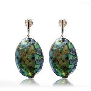 Dangle Earrings Lii Ji Unique Real 925 Sterling Silver Huge Abalone Shell Earring Boho Big Drop Nice Gift For Women