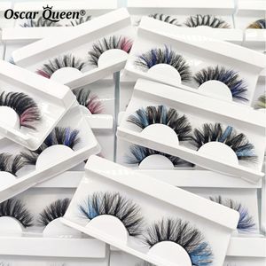 False Eyelashes 10/20/30/40/50 Pairs Colored Lashes Mink Fluffy 5D Lash Extension Supplies 3D Mix Color False Eyelashes Bulk Wholesale Make Up 230814