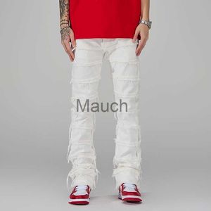 Jeans maschile 2023 punk stated bianco dritto y2k grunge jeans pantaloni uomini nuovi hip hop kpop da donna in cotone vecchi pantaloni lunghi ropa hombre j230814