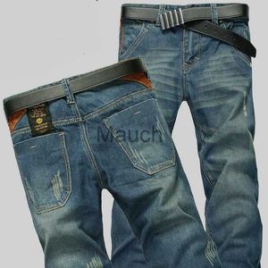 Herr jeans nya mäns vårens höst jeans klassisk manlig mager rak stretch märke denim byxor sommaröverträdelser smal passform byxa män jeans j230814