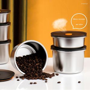 Storage Bottles Food Vacuum Canister - Container 304 Stainless Steel Coffee For Bean Nuts Biscuits