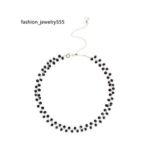 Chokers Fashion Style Super Flash Crystal Pérola Colar Pérola Pérola Aço Anterior Palhado 18K Girls Film Fashion Jewelry Party Gift