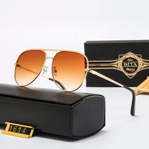 DITA SUN SUN STULASSES Classic Flat Ladies Design 2023 Nowa metalowa cienka rama luksusowy opakowanie Uv400 Dita1614Qyhj