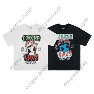 T-shirt GD Lavato Old High Street Little Devil Graffiti Stampa Short Street Street Casual Man e Women T Pure Cotton Designer Brand High Street