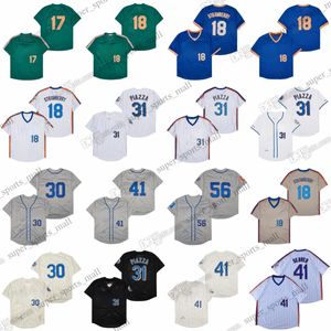 1969 Tom Seaver Camisas de Beisebol Mike Piazza Darryl Morango Michael Conforto Noah Syndergaard Yoenis Cespedes Tug McGraw Homens Costurados Jersey