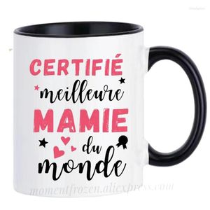 Mugs French Print Mom Cups Mama Mother Mum Coffee Grandma Gifts Nana Mugen Ceramic Tableware Tea Teaware Coffeeware Drinkware