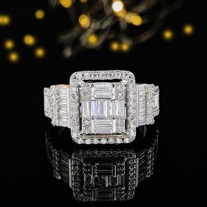 Band Rings Arrival Luxury Rectangle Engagement Ring for Women Anniversary Gift Jewelry Wholesale R7320 230814