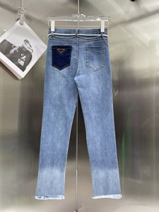 Jeans Prat Early Outono Cartas de cintura alta mostram suspensórios finos, moda simples, temperamento e tudo