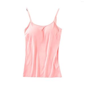 Camisoles & Tanks Bras Top For Women Tank Tops Adjustable Strap Camisole With Built In Padded Bra Vest Cami Sleeveless Basic Solid Sexy V