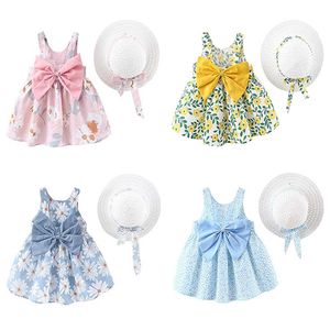 2 peças crianças bebês meninas vestido de festa vestidos infantis conjuntos de roupas de verão