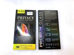 I15 Sekretess 9h härdade glasskydd för iPhone 15 Plus 15 Pro Max 5 Anti Anti Peeping mot Anti-Spy Silk Full Cover Screen Protective Phone Film detaljhandelspaket