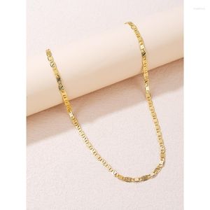 Kedjor Selead Design Classic Flat PaperClip Link Chain Oval Necklace för DIY Handgjorda smycken Hantverk Partihandel