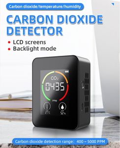 3 em 1 Monitor de qualidade do ar interno Monitor de mão portátil portátil Dióxido de dióxido de carbono Detector de temperatura Sensor infravermelho de CO2 CO2