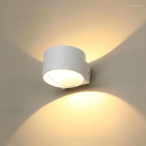 Lampada a parete Nordic Minimalista LED interno a led rotonda da letto rotondo soggiorno corridoio in alluminio 7w