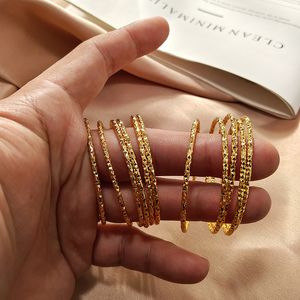 Bangle Baby Arabic Indian Jewelry Gold Color Bangles для детей медные детские браслеты 230814