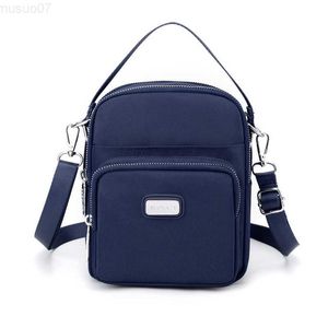 Borse a tracolla Borsa a tracolla moda casual da donna Tessuto di nylon impermeabile Piccola borsa a tracolla semplice leggera Borsa da donna multistrato di grande capacità L230814