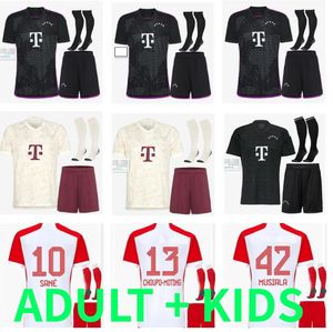 Kane de Ligt Gnabry Soccer Jerseys 23 24 Gravenberch Mazraoui Bayern München Sane Kimmich Coman Muller Davies Football Shirts Men and Adult Kids Set Kit 2023 2024