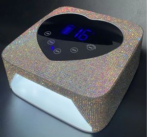 Essiccatori per chiodi asciugati ricaricabili UV Lampada per unghie 72W con strass per geli a forma di pedicure a forma di cuore con LCD Touch S 230814