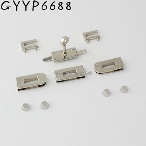 Bag Parts Accessories Small silver eyelets lock hanger for bags hardware wholesale fashion a set of locks fittings woman bag handbags purse 230814